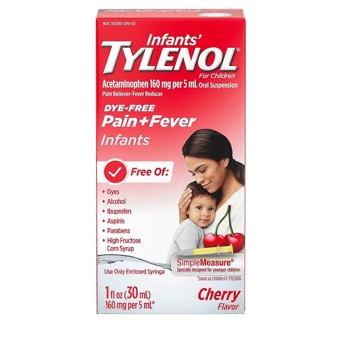 Tylenol Infant Dye-free General Pain Reliever - Cherry - 1 Fl Oz