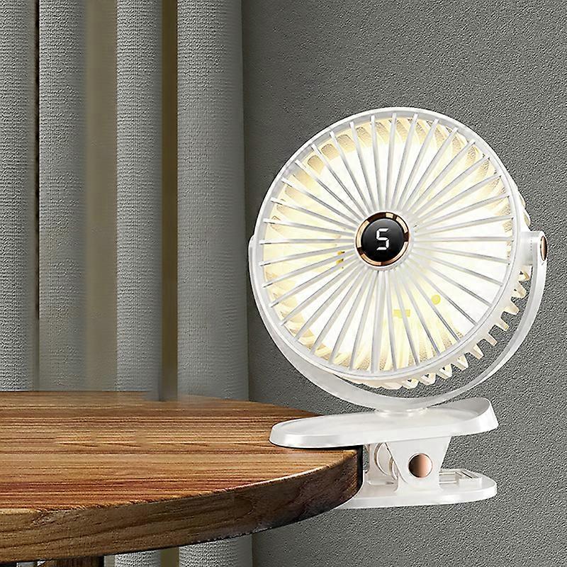 Portable Cooling Table Fan with Clip Rechargeable Ultra-Quiet Fan