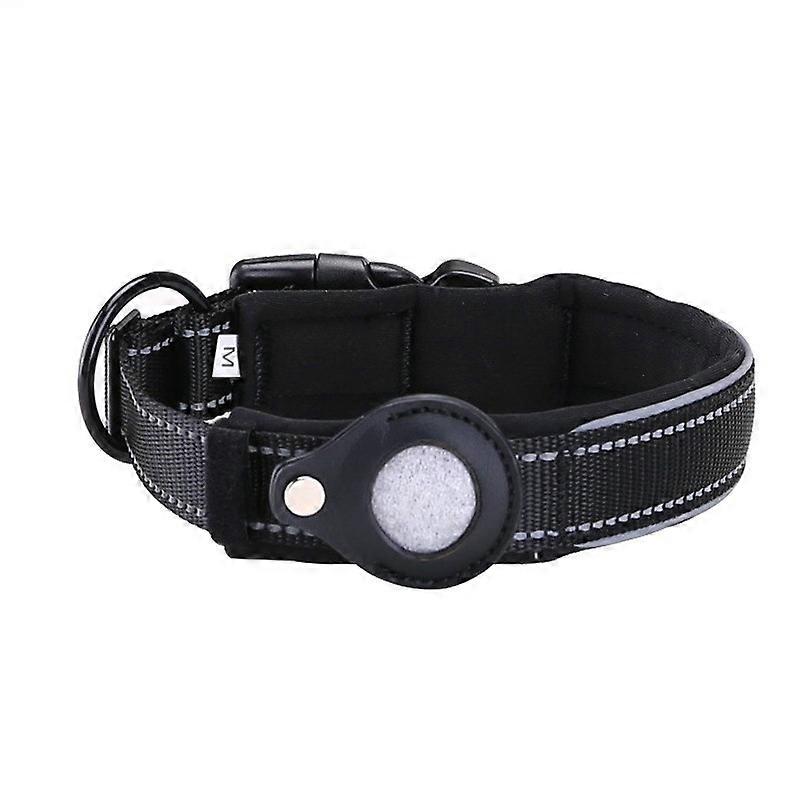 Nylon Textured Pet Loop Dog Collar for Airtag Holder Case Pet Tracker Locator