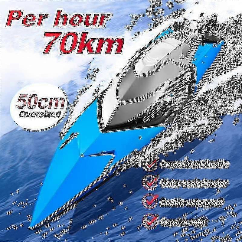 S2 Rc Bateau 70 Km/h Télécommande Professionnelle Haute Vitesse Racing Speedboat Endurance 20 Minutes Enfants