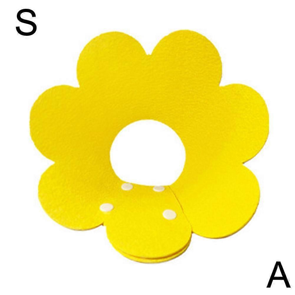 Pet Dog Cat Flower Collar Felt Soft Cone Anti Bite Puppy E-Collar Adjustable
