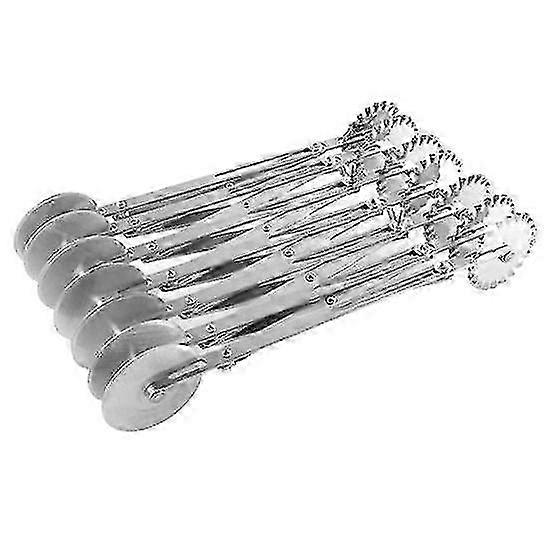 Stretchable Reusable Pasta Wheel with 2 Heads & 3/5/7 Wheels for Kitchen