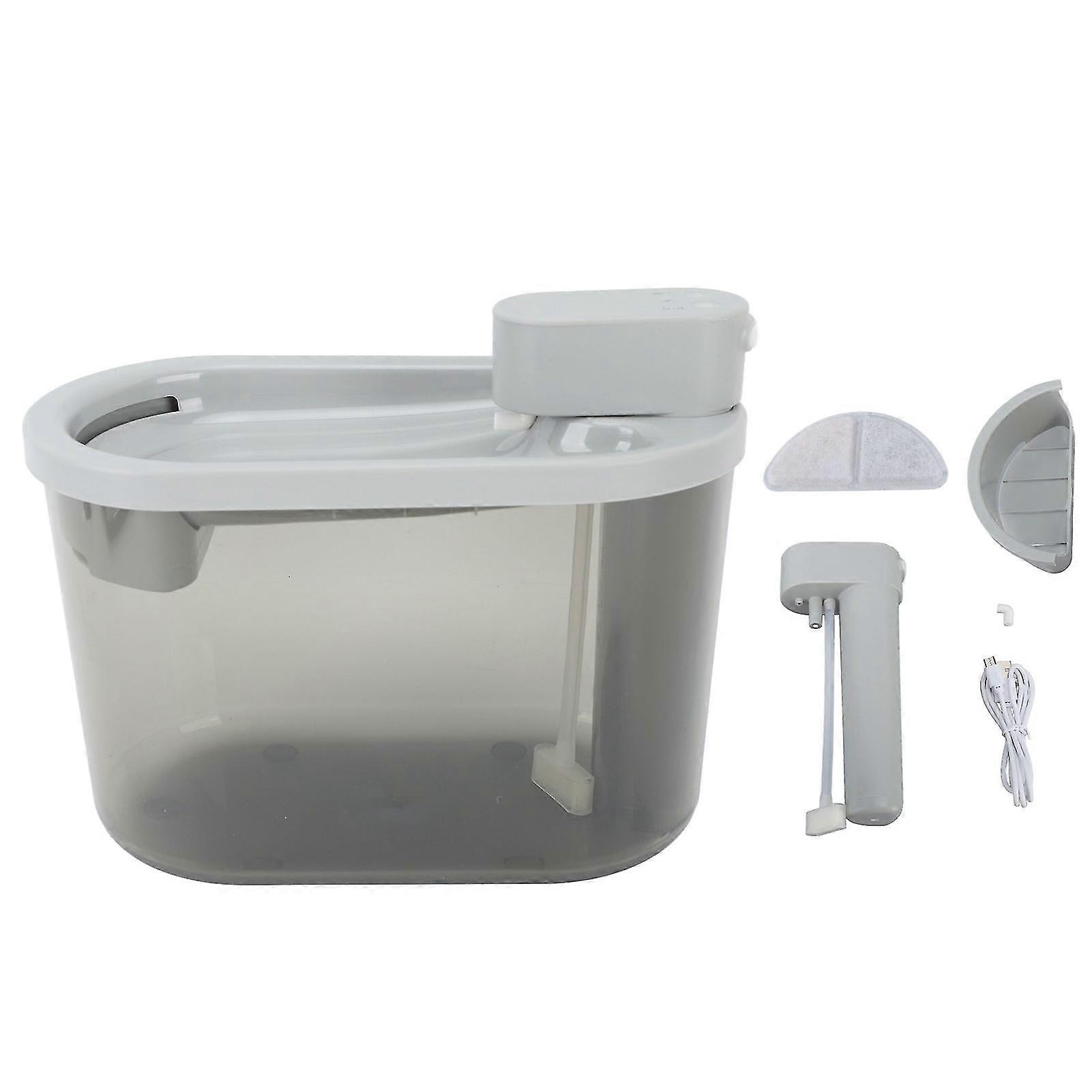 Fontaine d’eau automatique pour animaux de compagnie pour chats chiens 2,2 L rechargeable avec niveau d’eau visible