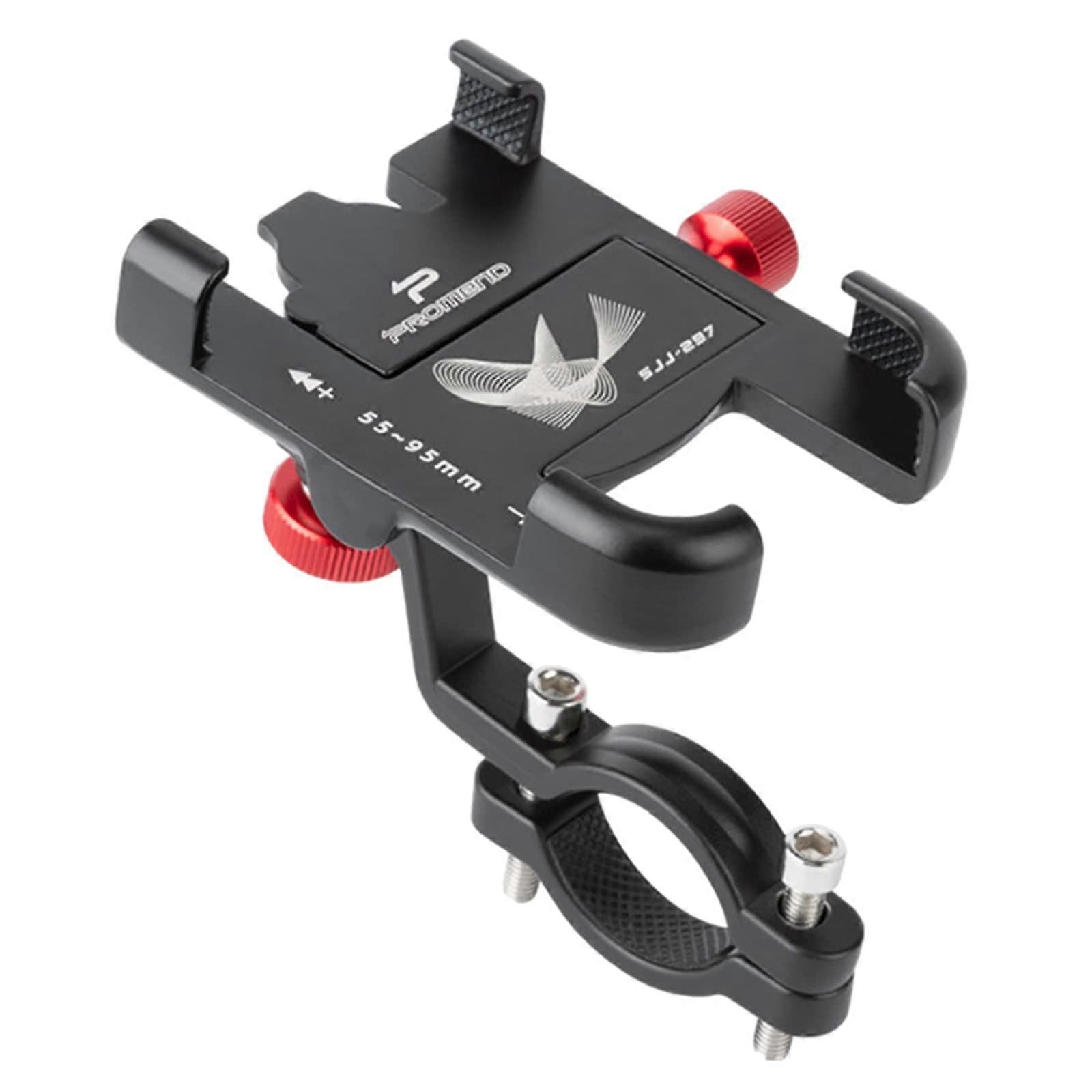 Aluminum Alloy Bicycle Mount 360-Degree Rotatable Phone Clamp, Adjustable Bike Holder, Black Clip For Scooter