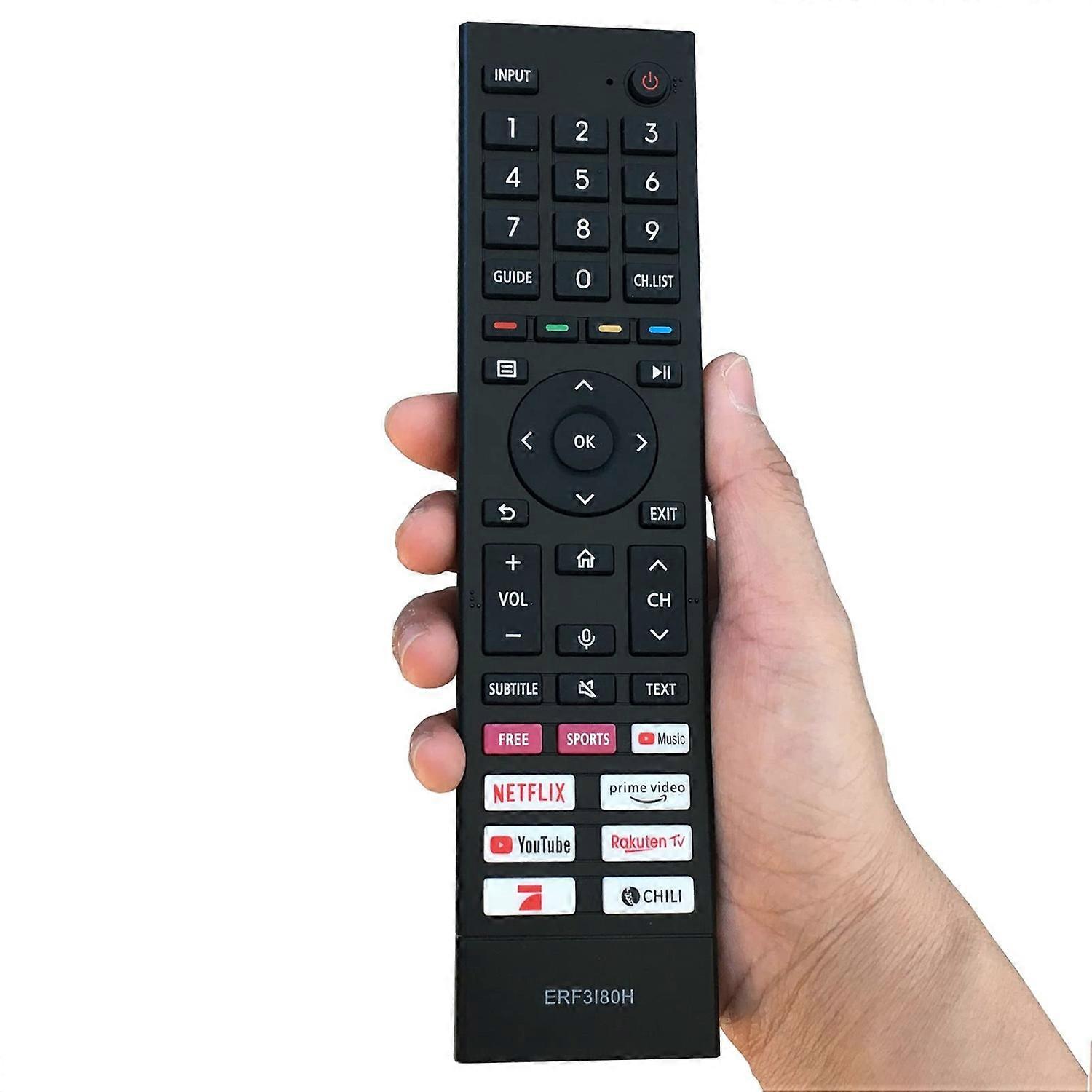 VINABTY Telecomando Universale ERF3I80H Per TV Hisense - Sostituto Per A6G, 43A53FEVS E Altri - 2
