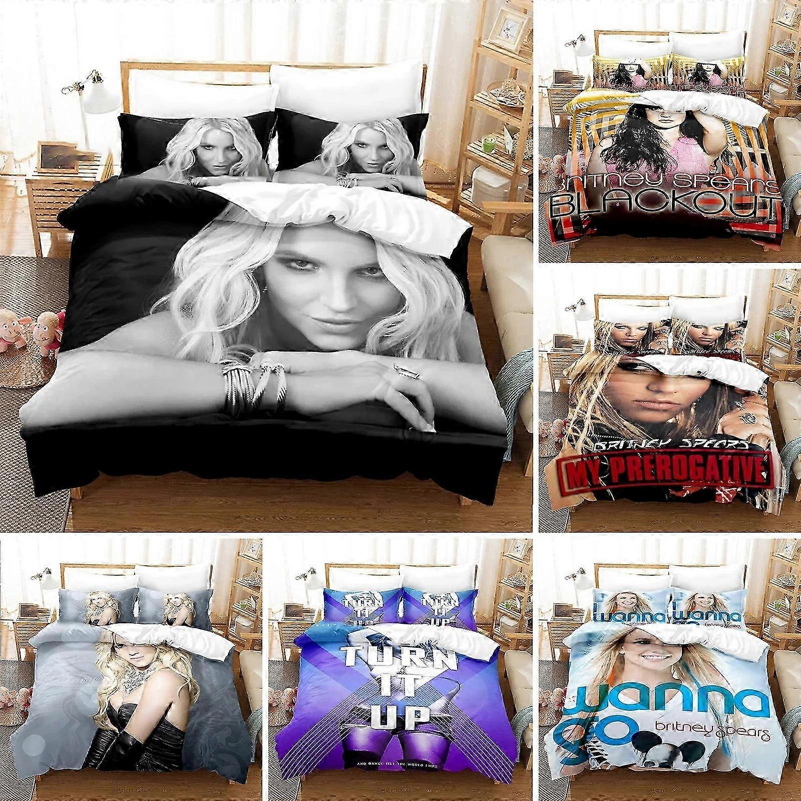 3-Piece Bedding Set Including Duvet Cover and Pillow Cases for Home Textiles, Compatible with Popular Singer's Style