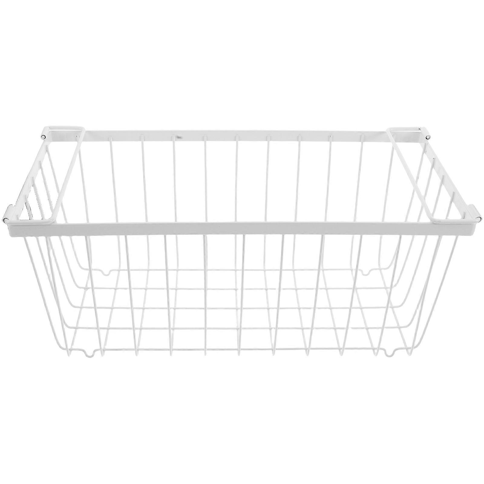 Countertop Fridge Bins Cabinet Organizer Baskets White 46.00X18.00X16.00CM Multilayer Design 1Pack