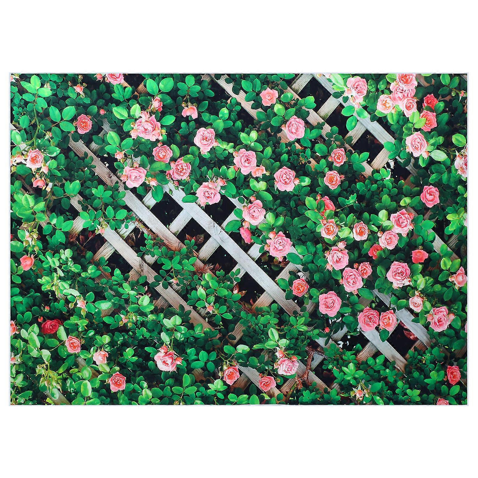 Floral Photography Background Vinyl Backdrop Valentine's Day Decorations Rectangle Shape Romantic Style 210.00X150.00X0.30CM 1Set