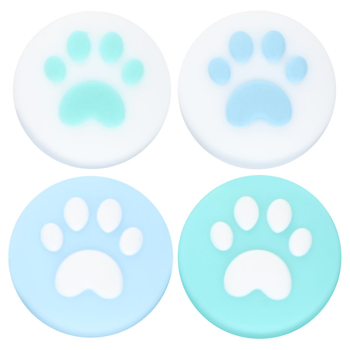 Button Cap Accessories Joystick Grip Button Caps Cover Skin Silicone Gaming Accessory Blue .5X1.5X0.3CM Dust Protection 4Pcs