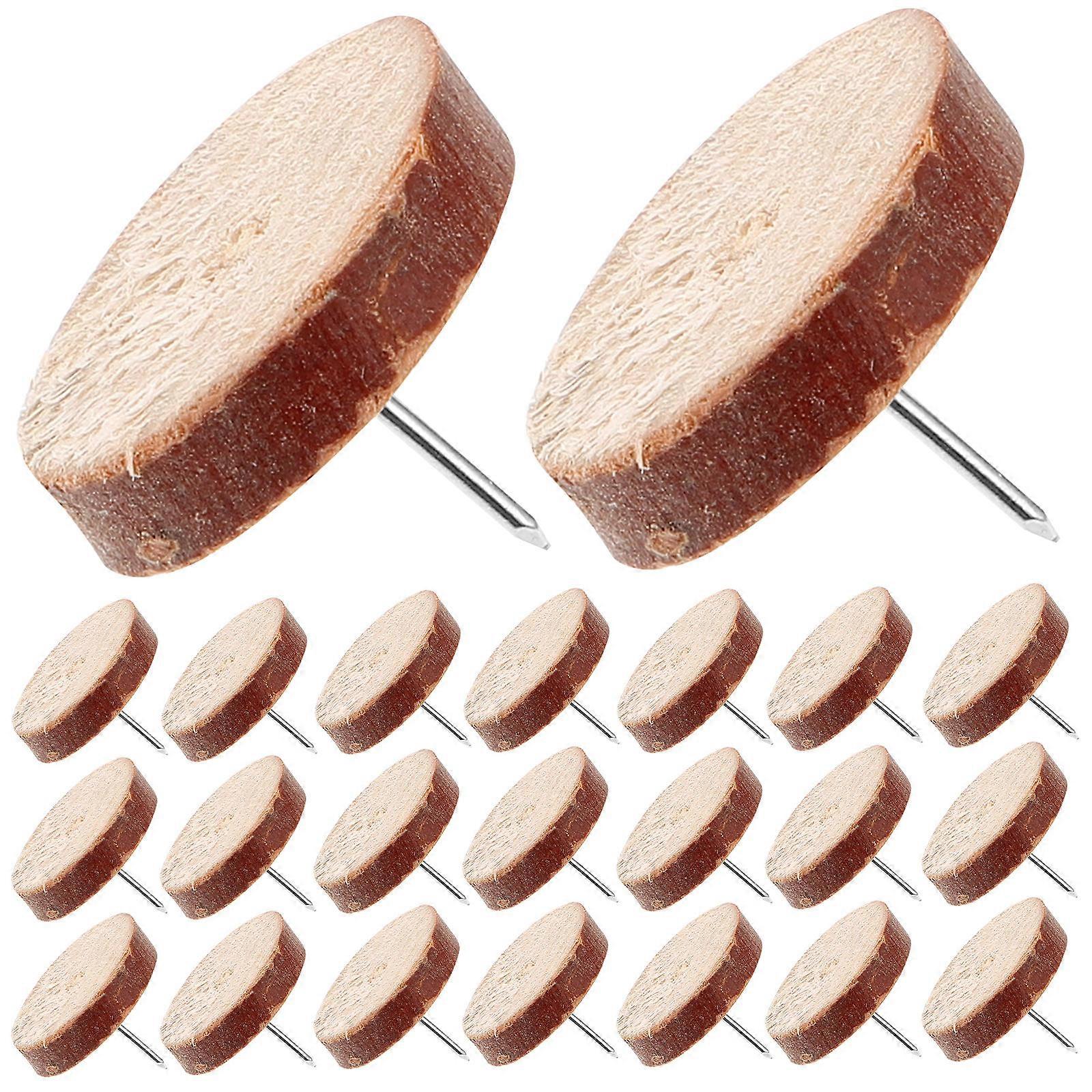 Pushpins Classic Wooden Thumb Tacks For Home Decoration Bulletin Board Accessory Fixing 100Pcs