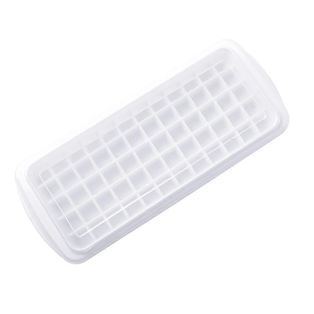Household Ice Tray with Cover Freezing Drinks Snacks Making Rectangular 26.2*11cm White 1Pack