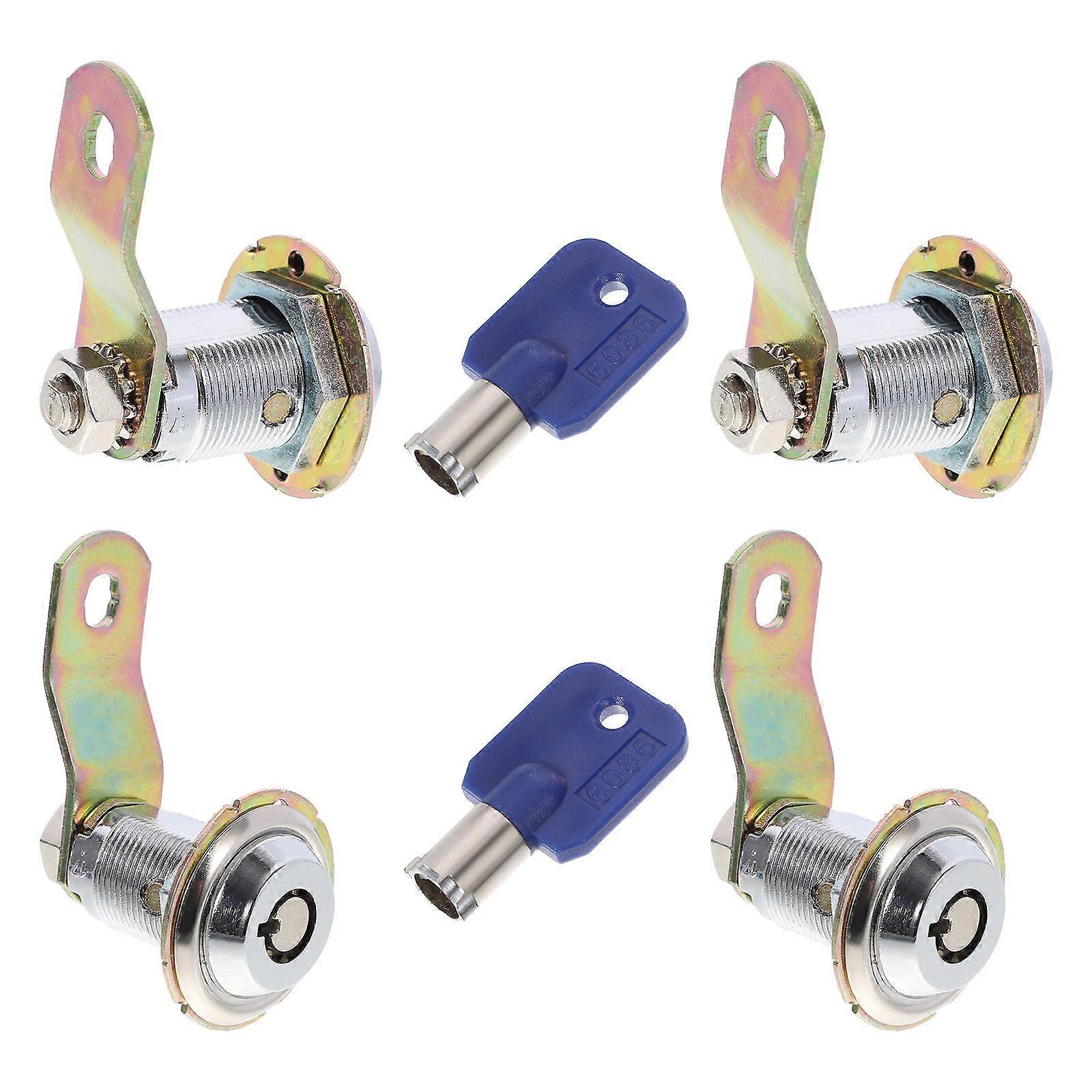 Keyed Locks 1Set Silver Zinc Alloy Cam Lock Cabinet Locks Versatile Use for Home