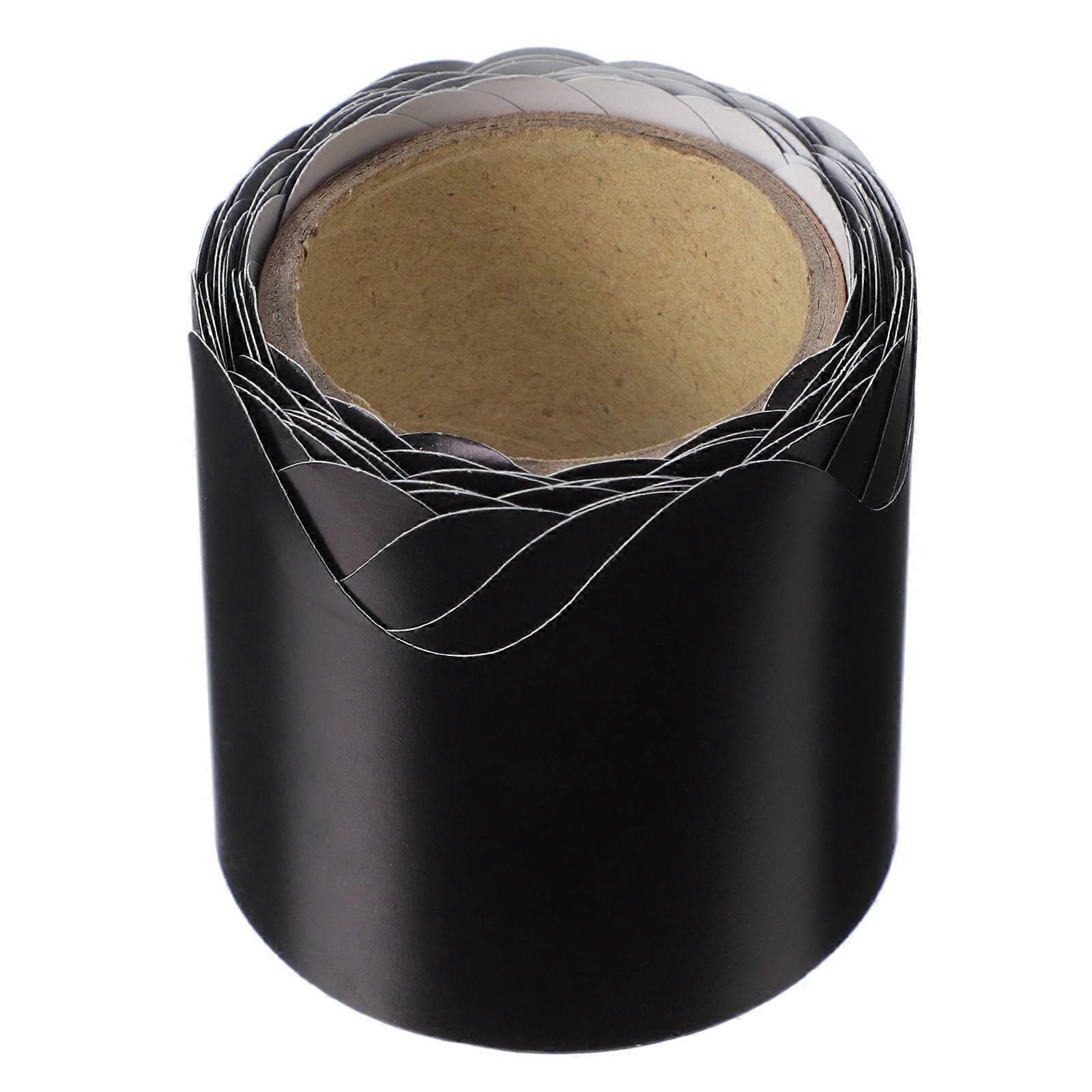 Classroom Decoration Bulletin Border Trim Black Cardstock Roll 500cm x 5.8cm x 0.1cm Moisture-proof 1Pack