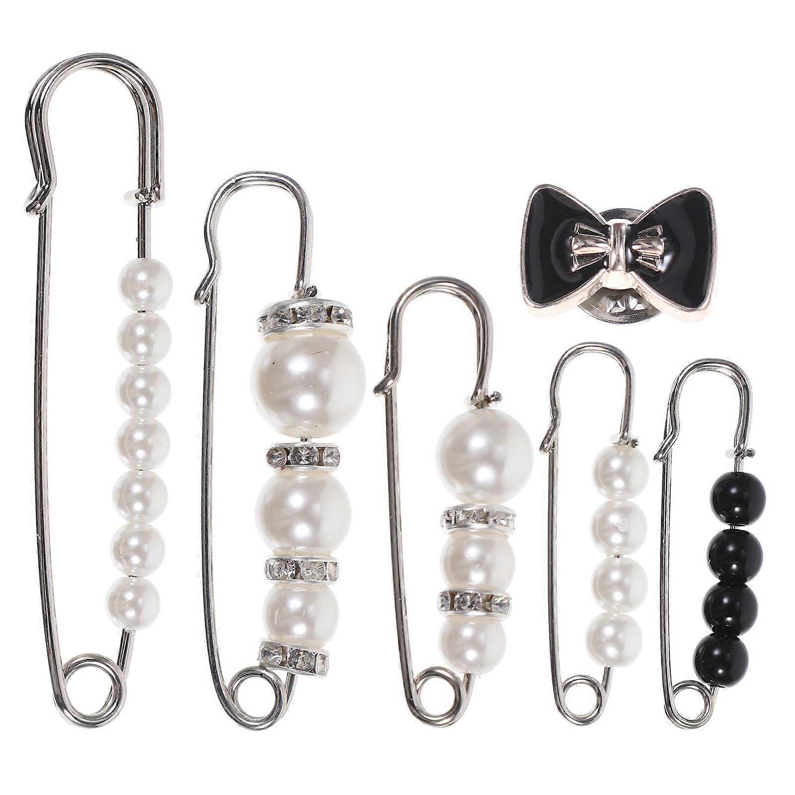 فساتين لؤلؤة بروش دبوس Bowknot نمط سبائك المواد 6 قطع