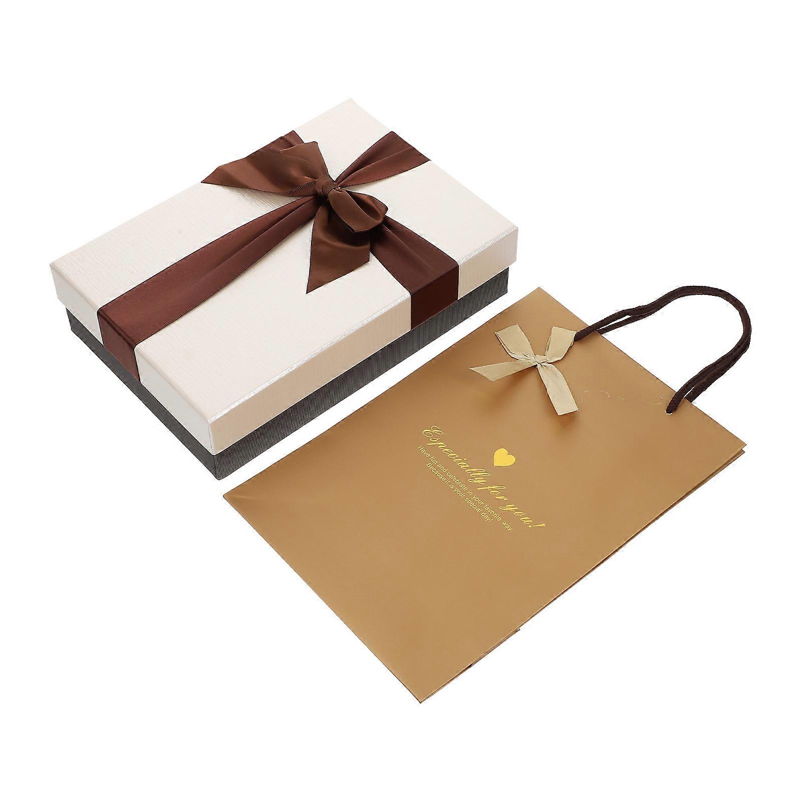 Present Boxes Valentine's Day present Box Rectangular Paper Simple Storage 1Set 23X15.5X6CM Gifting Occasions