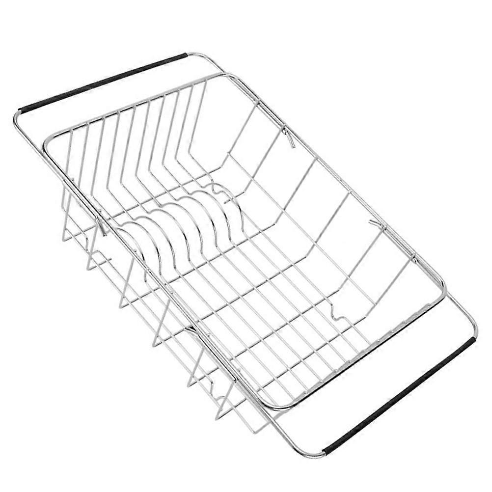 Stainless Steel Sink Filter Basket Dish Drying Rack Rustproof Corrosion Resistance Quick Drying Arch Net For Kitchen Utensil 330-420mm 1Pack