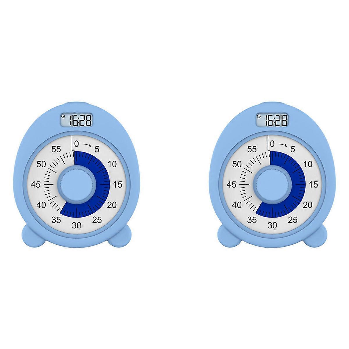 Visual Timer with Clock and Night Light,60 Minute Countdown Timer