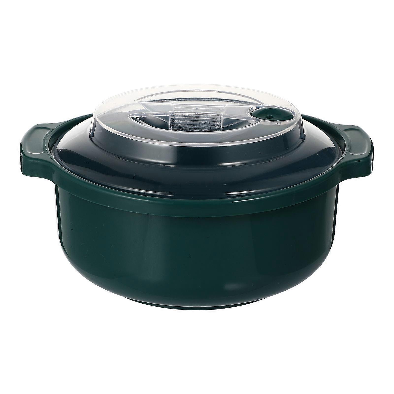 Noodle Bowl Food Storage Bowl For Meal Preparation Round Shape Green Color Microwave Safe 1Pack