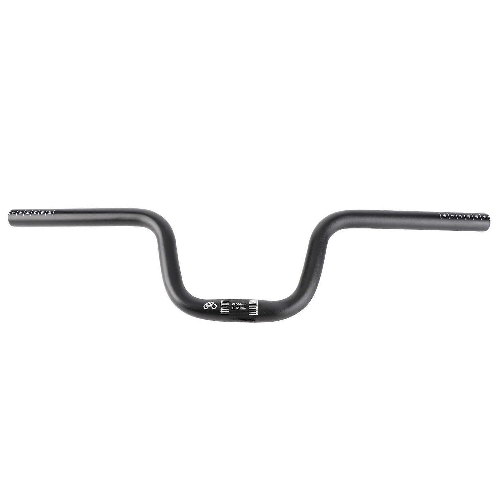 25.4mm Diameter MTB Handlebar, 580mm Extra Long Handlebar, Aluminum Alloy Folding Road Handlebar, 120mm Rise