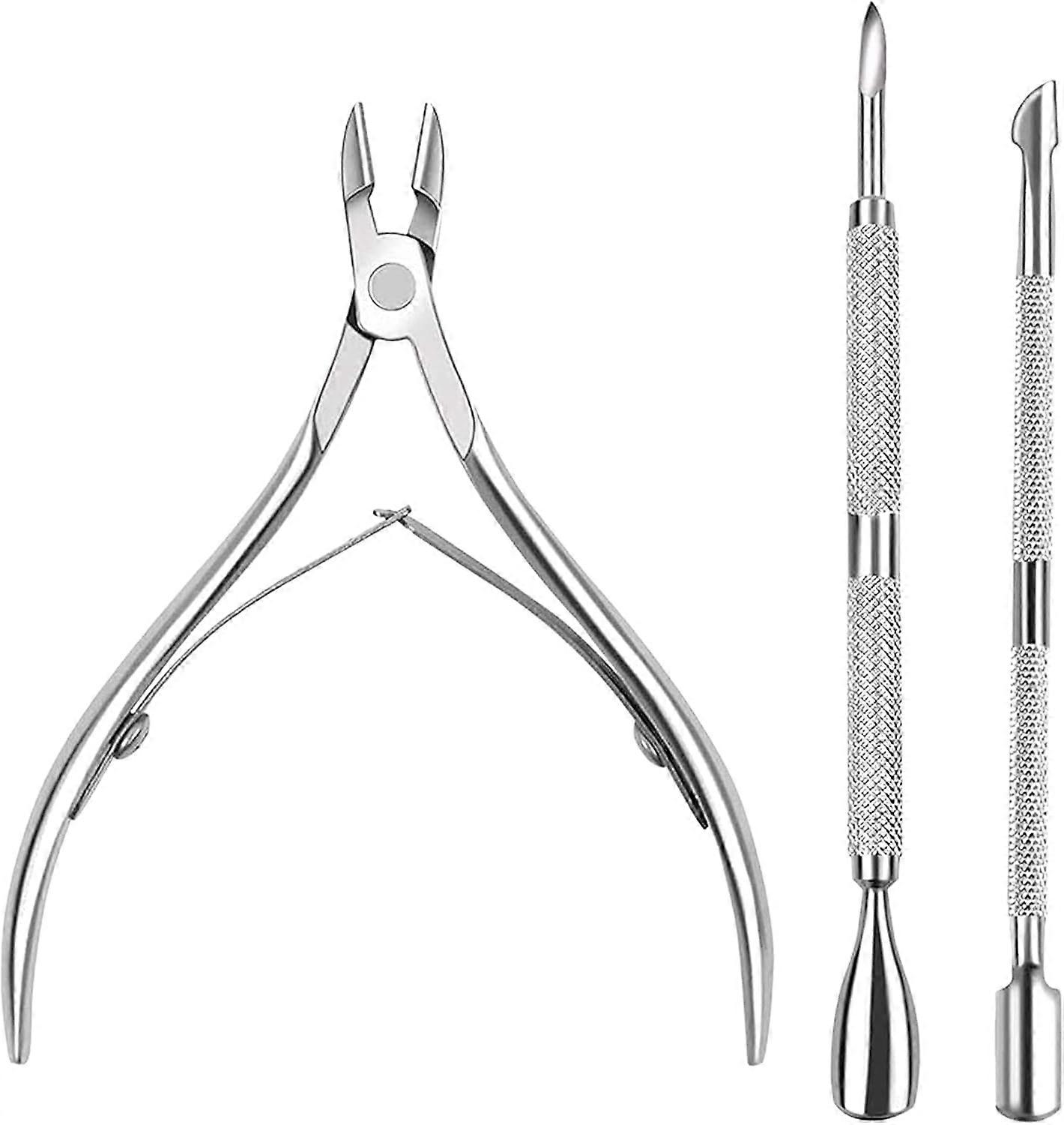 Pusher Scraper Spatula Nail Clipper Cuticle Remover, Cuticle Pusher