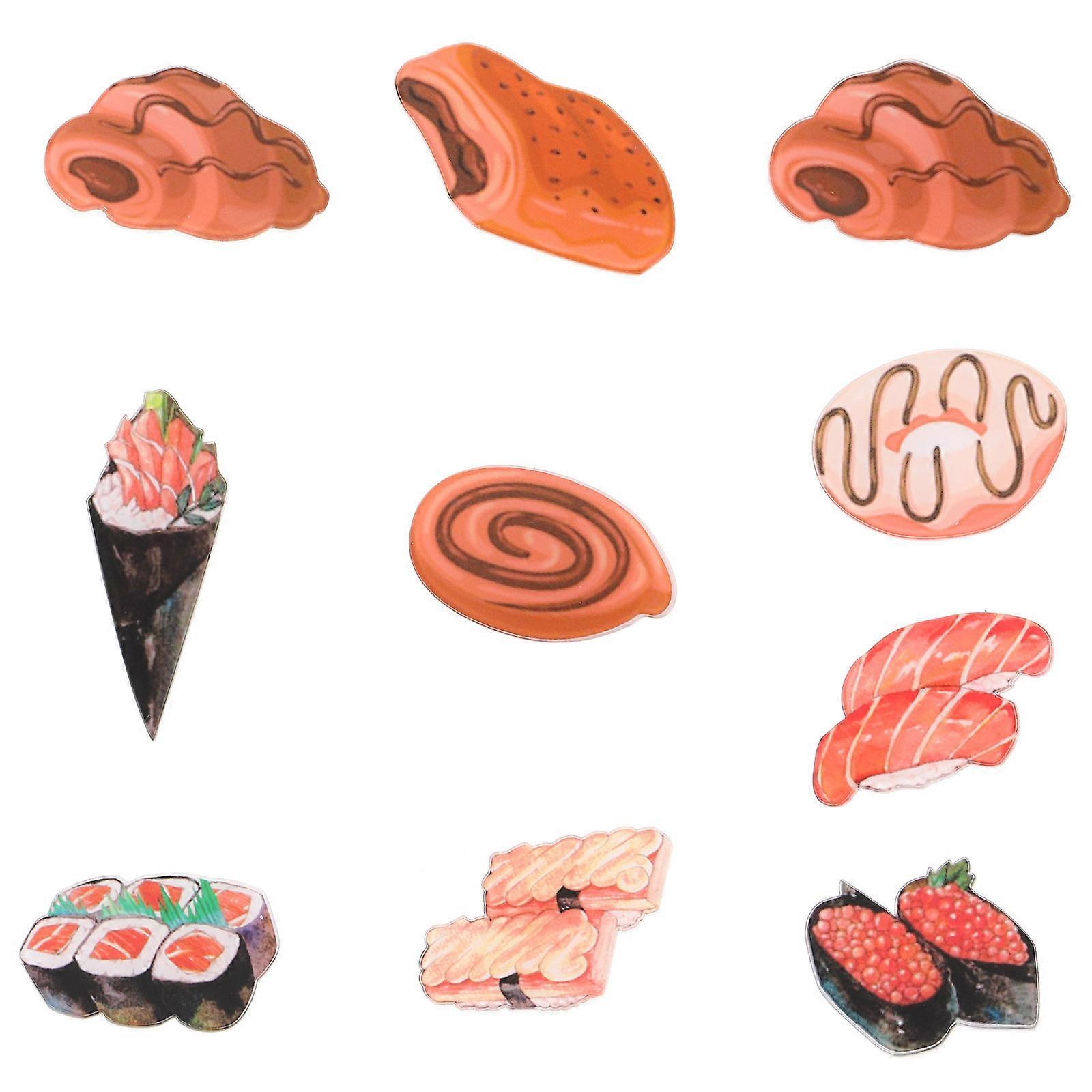 Decorative Fridge Magnets Sushi Shape Artistic Touch Home Decoration Resin Material 1.77X1.18X0.08in 10Pcs