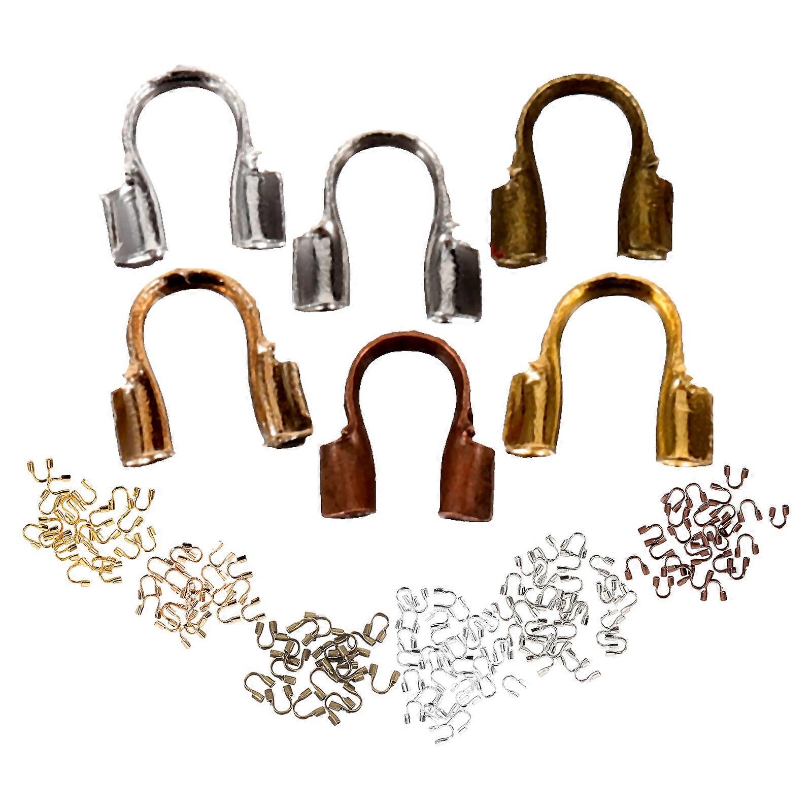Jewelry Making Supplies U Shaped Crimp Beads Diy Craft 0.5x0.3cm Metal Jewelry Repair 600Pcs