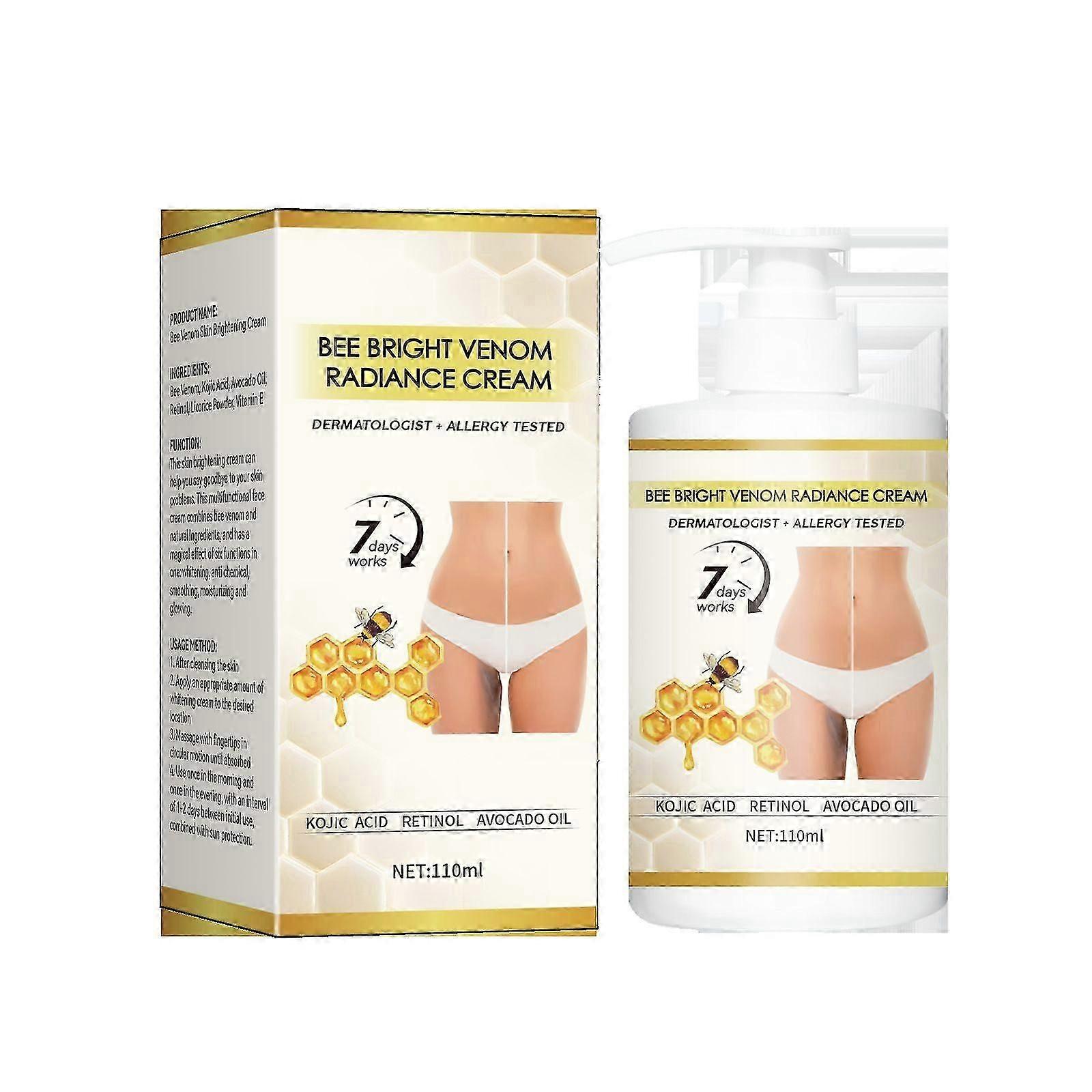 Bee Venom Anti-Aging Firming Cream, Professional Bee Venom Skin Firming Wrinkle Reducing Cream, 24-Hour Moisturizing Body Cream, Restore Elasticity fo
