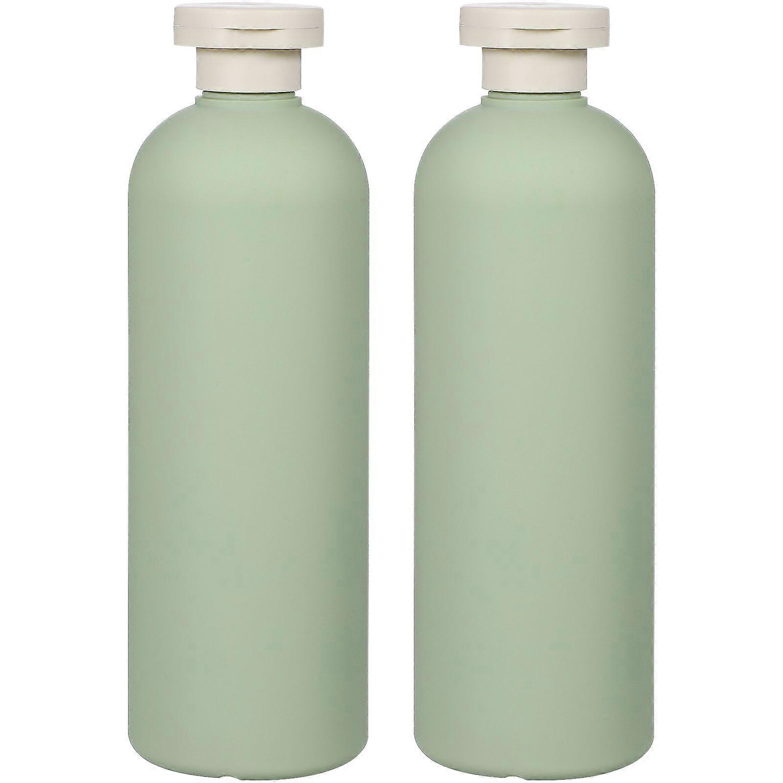 2pcs Squeeze Bottles Refillable Travel Bottles Lotion Bottles with Flips Caps for Creams Shampoo(400ml)