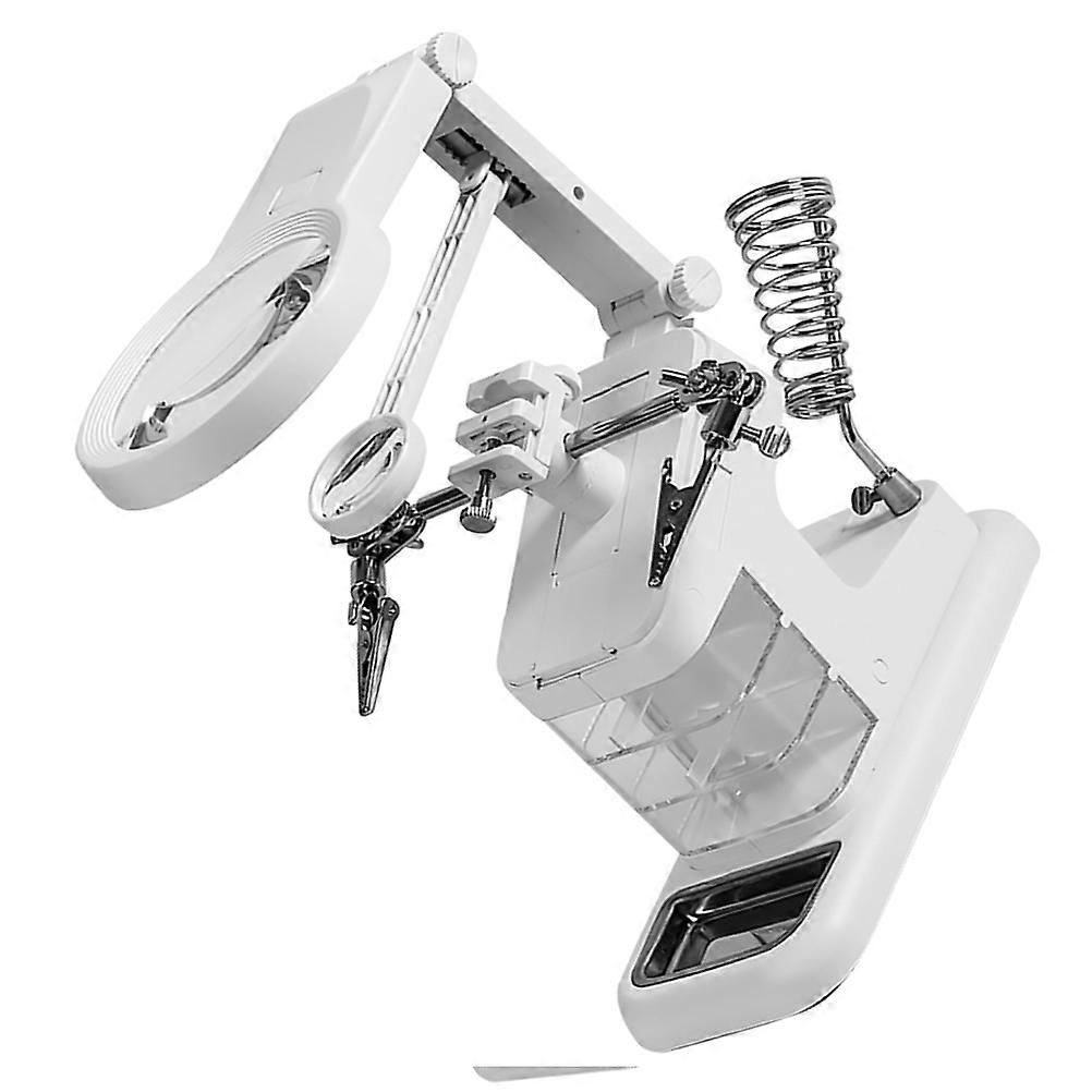 Desktop Magnifier Station Magnifying Glass Stand 3X 4.5X 25X Magnification 9.43X7.27X3.54Inch 1Pack