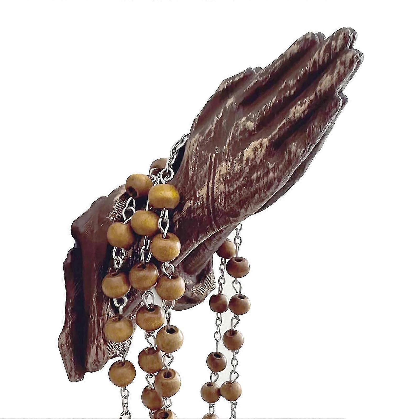 Prayer Hands Wall Holder Praying Hands Statue Holder for Rosary and Prayer Cards,Promotion