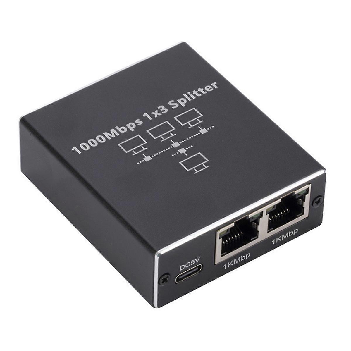 1000Mbps 1 to 3 Gigabit Ethernet Adapter RJ45 Splitter Lan Connector Internet Splitter LAN Splitter for PC TV