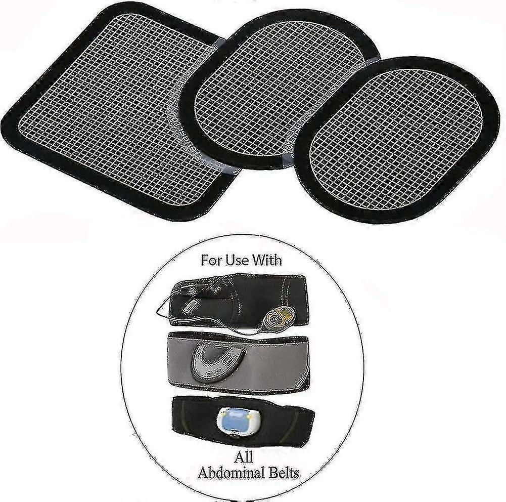 Replacement Gel Pads Compatible with Various Abdominal Belts, Set of 6 (18 Gel Pads Total)