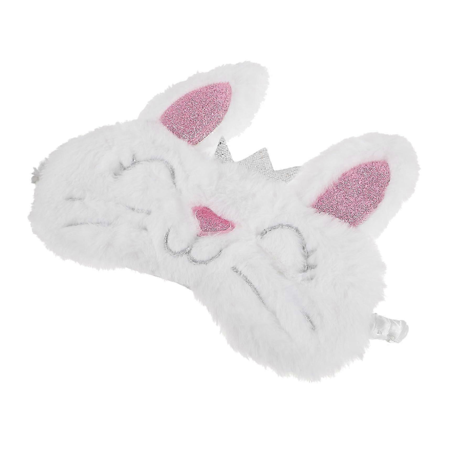 Comfortable Cartoon Plush Rabbit Eye Mask for Sleep and Travel, Ideal for Snuggling and Relaxation