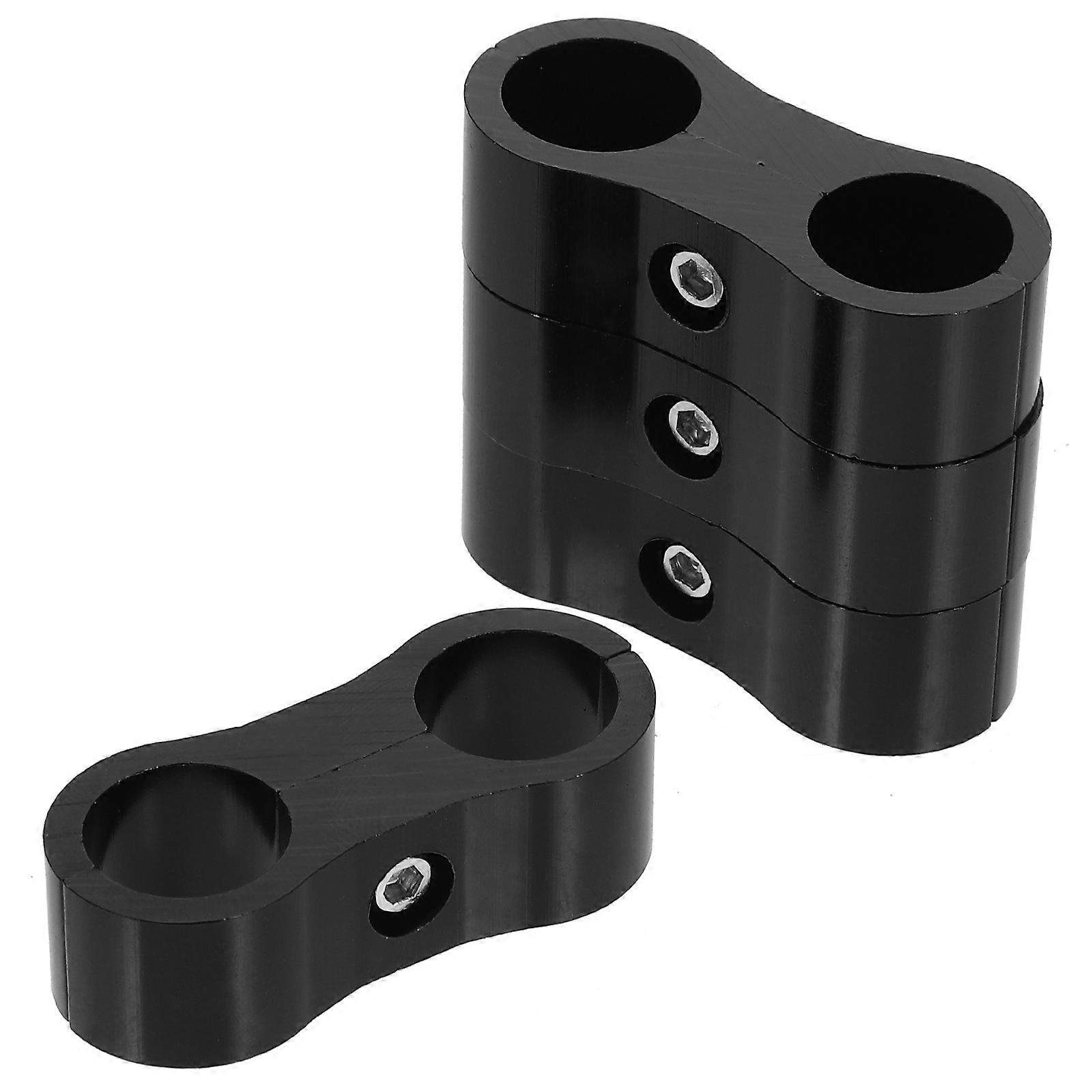 Hose Separator Clamp Hose Divider Fixing Clamps Aluminum Alloy Fuel Line Mounting Clamp Car Enthusiasts 4Pcs