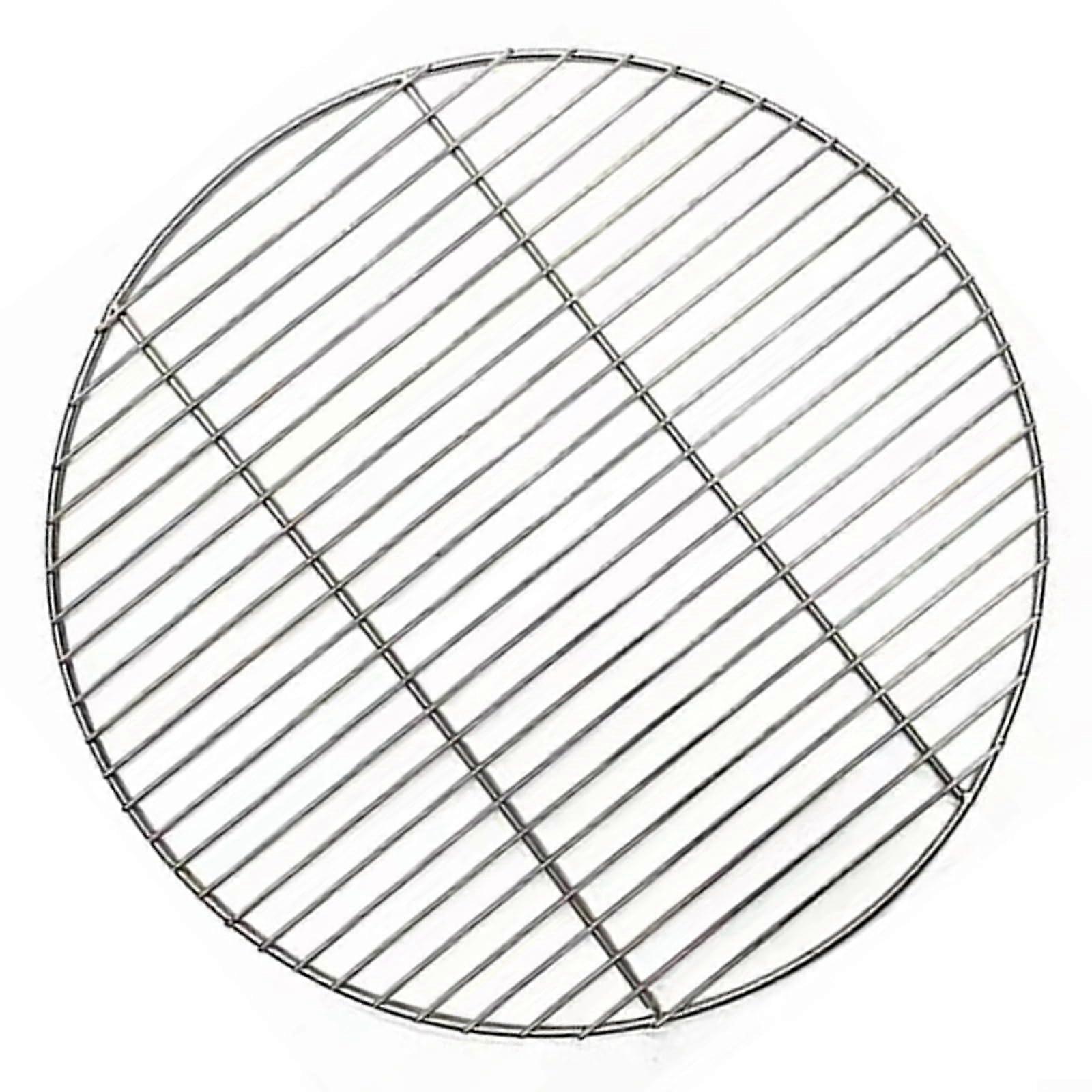Stainless Steel Round Grill Mesh, Portable Camping Cooking Grid, Baking Sheet, 30/35/40 cm Diameter for Picnics, Gardens, Parties