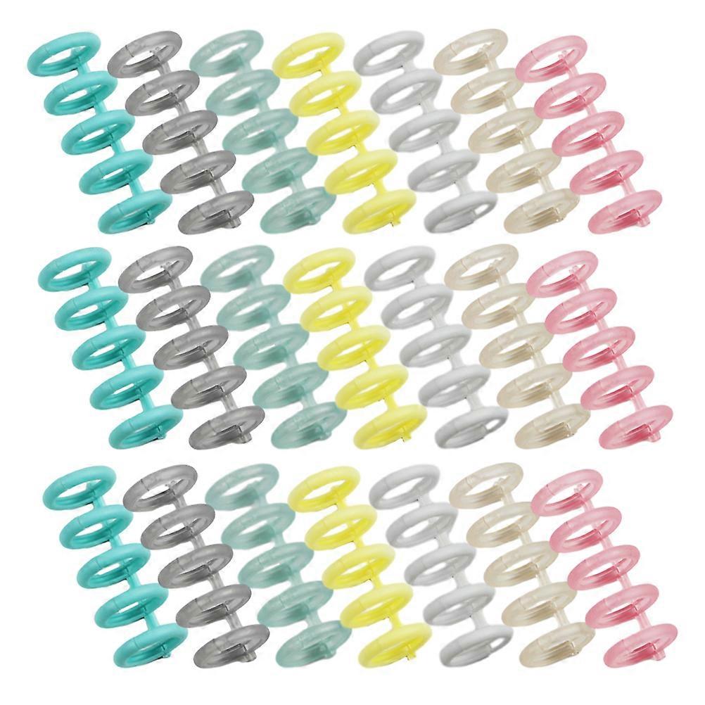 Loose Leaf Rings Circular Shape Portable Office Supplies Assorted Color 30Pcs