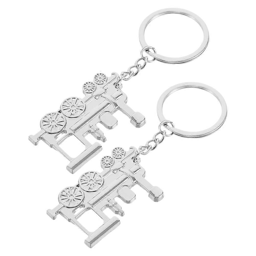 2 Pcs Stylish Zinc Alloy Keychain for Men Creative Car Keys Keychain Metal Key Ring