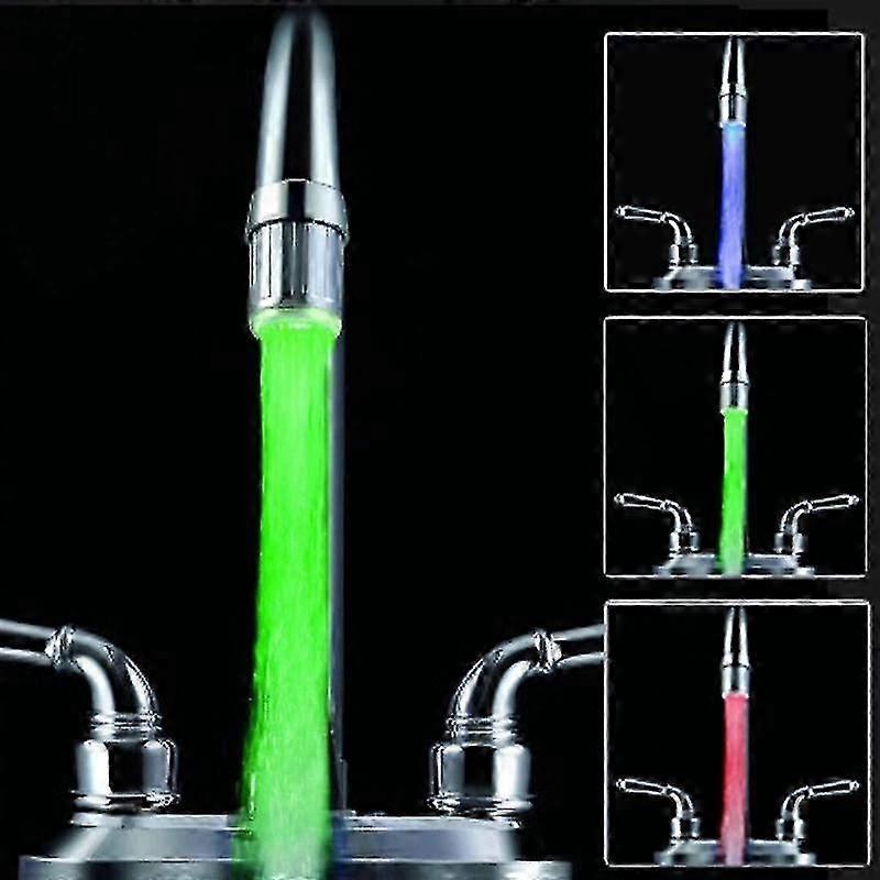 Temperature Control Faucet with LED Light (Three Colors)