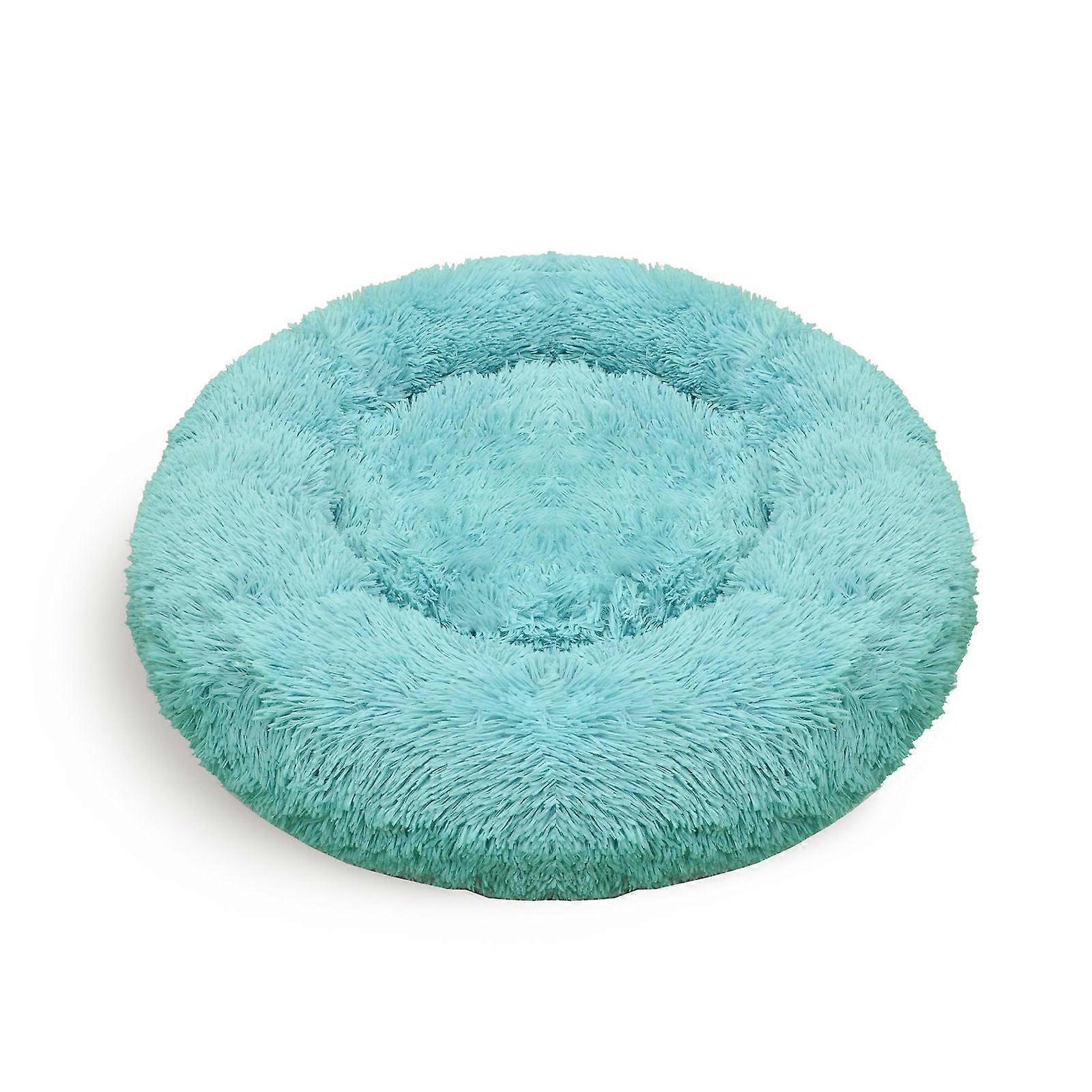 Pet Dog Warm Plush Round Comfortable Nest Comfy Sleep Kennel Green 100Cm Pet Beds