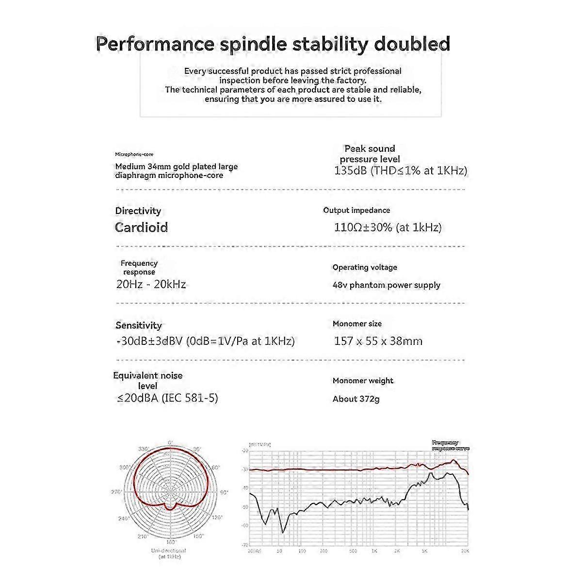 Professional Recording Microphone With Shock Mount And Filter