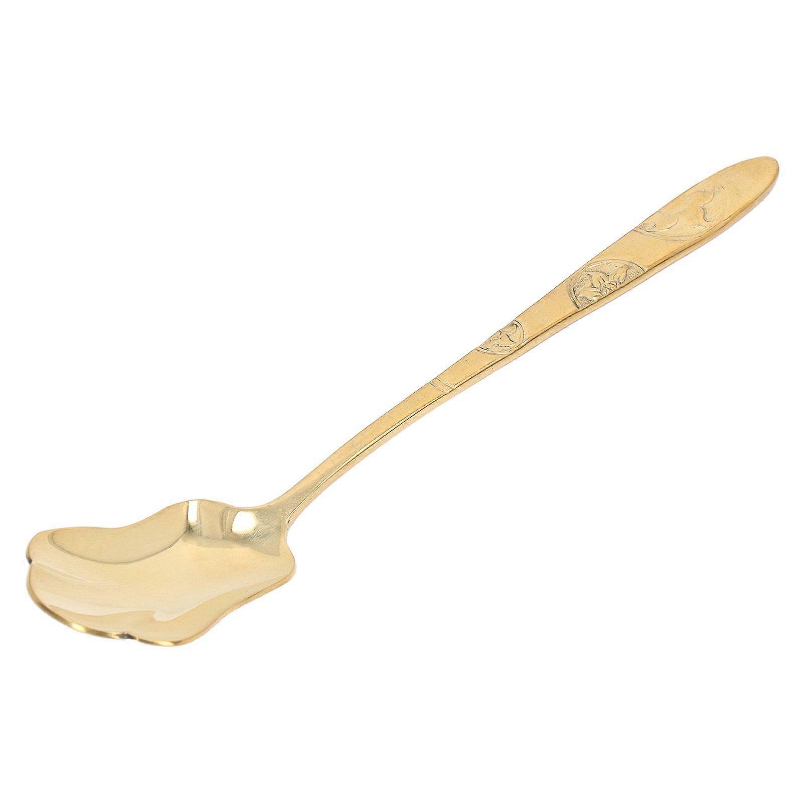 2025最新モデルゴールドメタルスプーンパームリーフスタイル耐摩耗性防錆