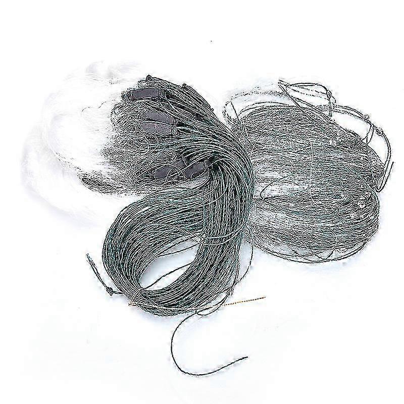 25m 3 Layers Monofilament Gill Fishing Net With Float Fish Trap Fishing Tools