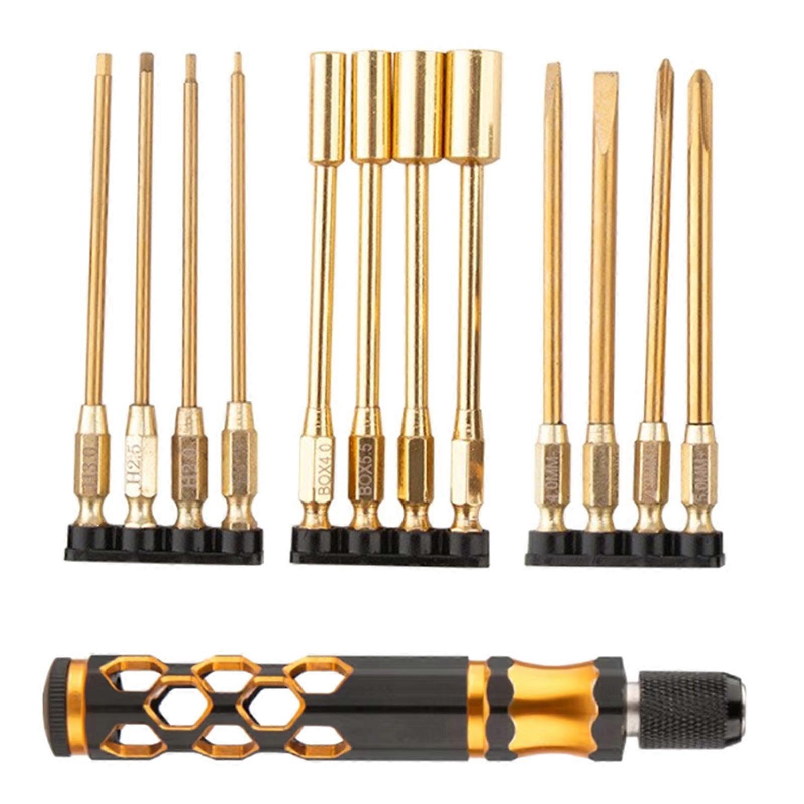 12 in 1 Hexagon Screwdriver Kit Hexagon Nut Driver Set Wrench Key Driver Tool Nut Screwdriver Hand Tool for Repairing