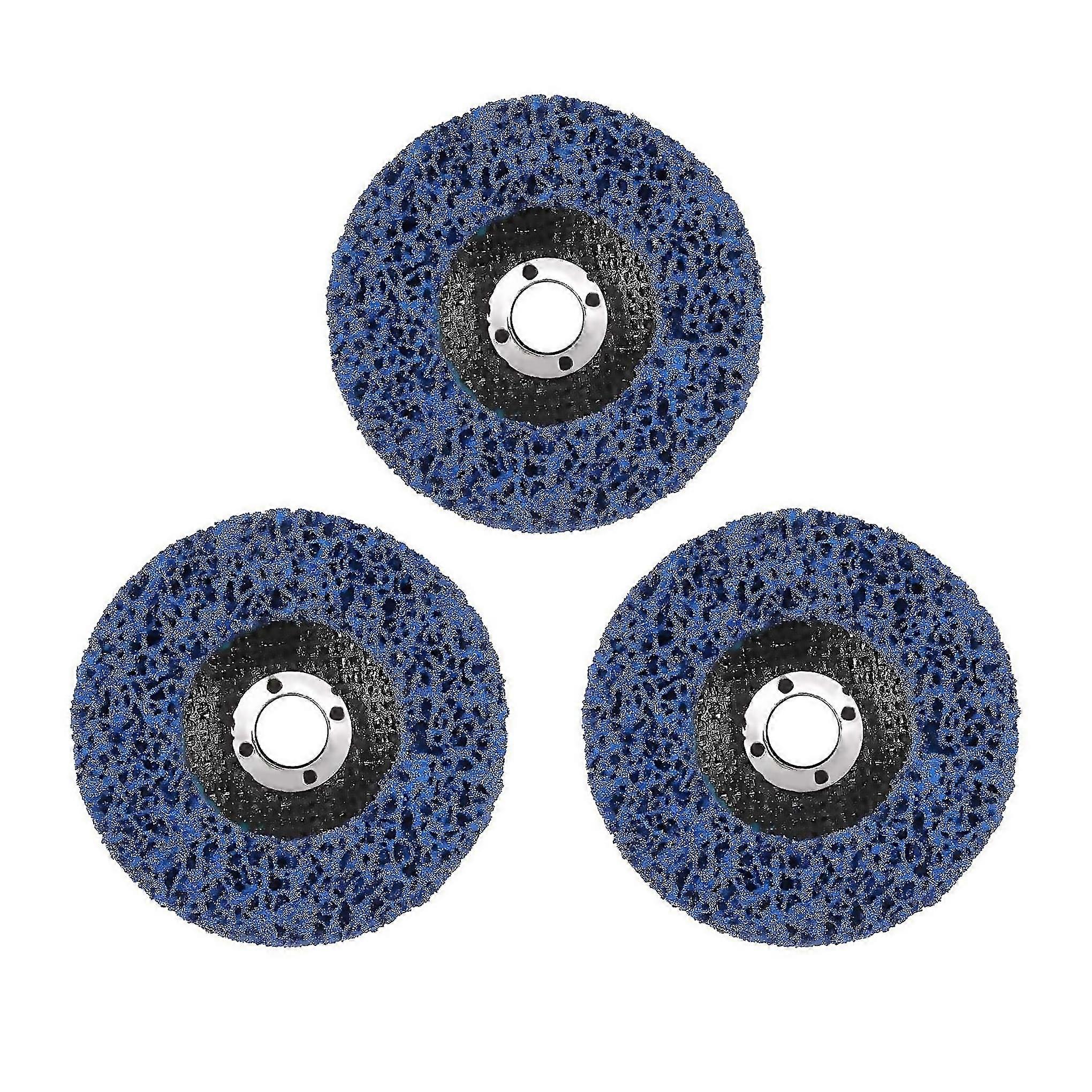 For 3 Pcs Rust Stripper Strip Discs Compatible For 4 X 5/8 Inch Angle Grinder