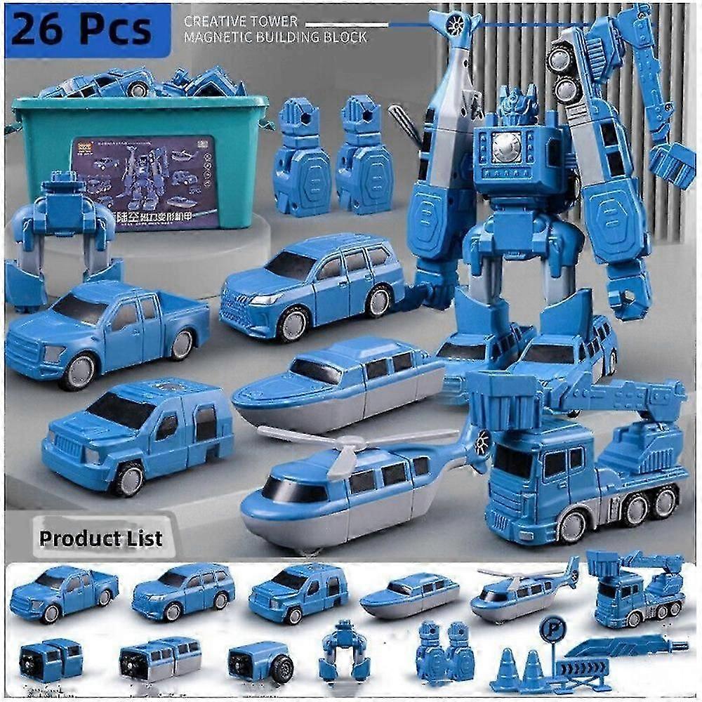 Magnetic Transform Engineering Car Assembled Toys-Good