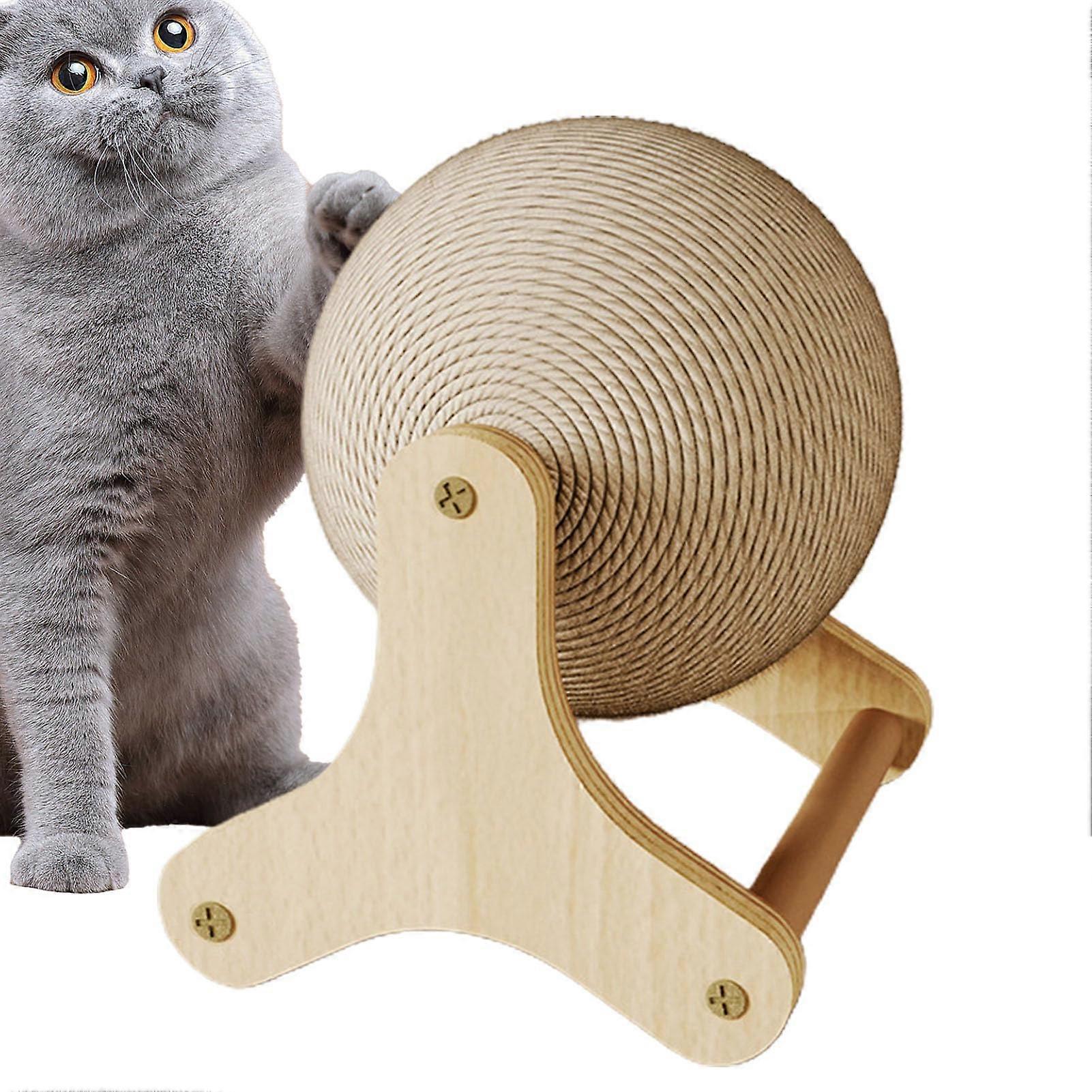 Cat Scratching Toy, Sisal Cat Toy for Indoor Cats - Non-Slip Interactive Scratch Wheel for Rabbits and Cats, Windmill Model