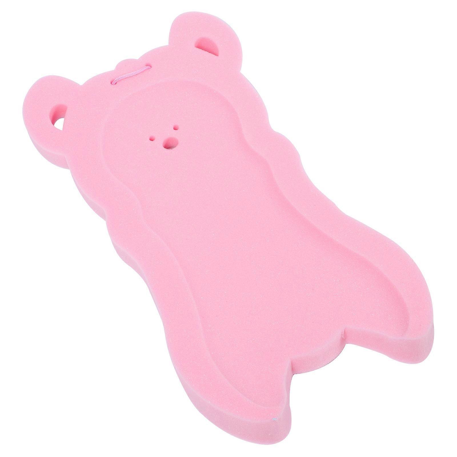 Soft Cartoon Bath Mat for Newborns – Comfortable & Safe Sponge Cushion for Bath Time Support – Pink Design