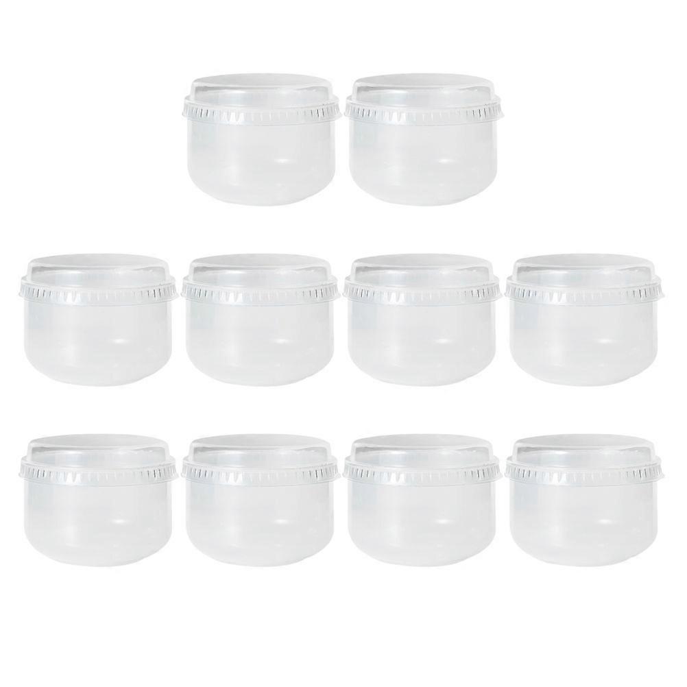 Yogurt Parfait Cups With Lids Reusable Round Dessert Containers Storage For Cake Shops 10Pcs