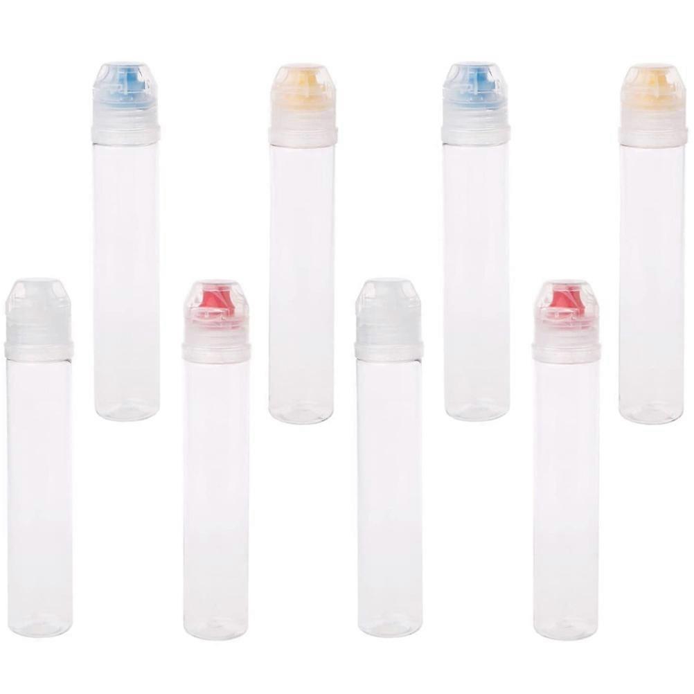 Kitchen Squeeze Bottle Sauce Bottles Transparent Storage Sealing 16.5X3CM 8Pcs