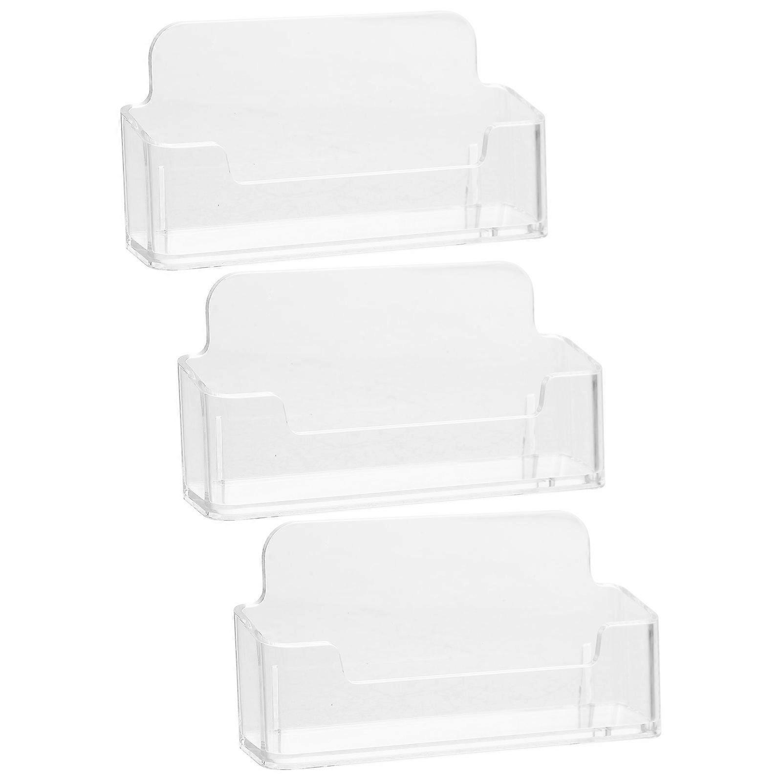 Here's a polished product description for your **3pcs Transparent Acrylic Business Card Holder**:
### π 3pcs Transparent Acrylic Business Card